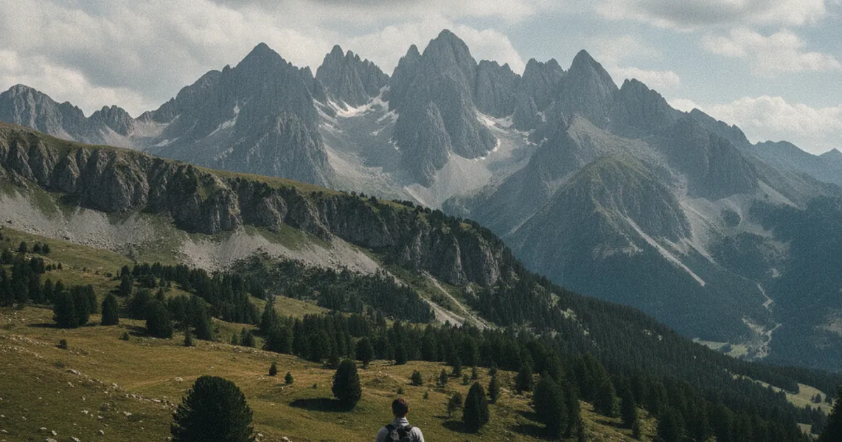 Les Dents du Midi vues depuis la Haute-Savoie